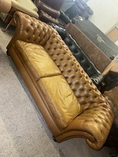 Chesterfield tan real leather - chesterfield,