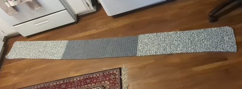 Crocheted afghan grey - crocheted,