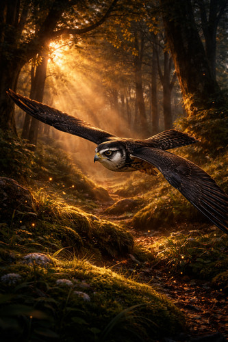 Peregrine falcon wall print - falcon,