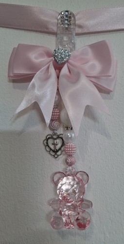 New pink girl pram charm - pink,