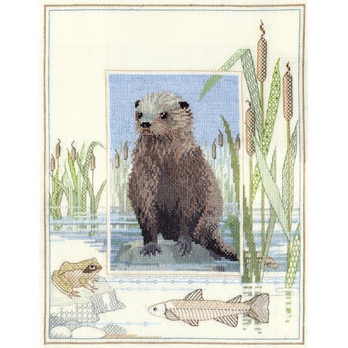 Wildlife otter cross stitch - otter,