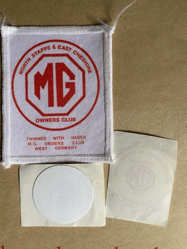 Vintage owners club patch - mg, &