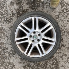 2008-2015 SKODA SUPERB MK2 18 ALLOY WHEEL WITH DEFECTIVE TYRE
