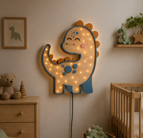 Handmade wooden dinosaur wall - wooden,