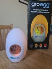 Gro Egg Digital Colour Changing  Thermometer Nightlight Boxed complete