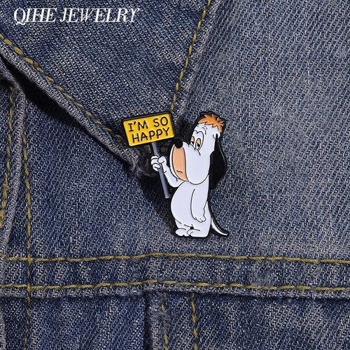 Cute dog enamel pin funny - cute,