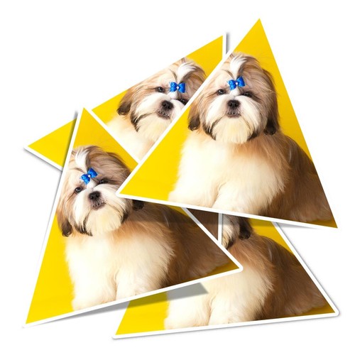 Triangle vinyl stickers - 4x,