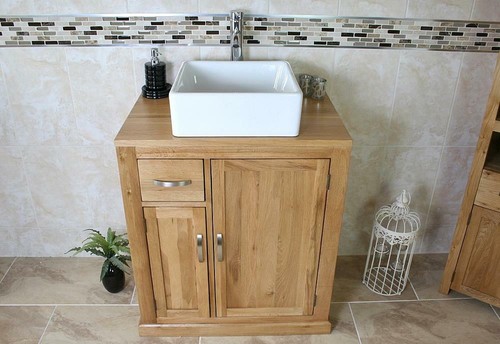 Bathroom vanity unit oak - bathroom,