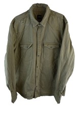 Zara Mens Relaxed Fit Collared Denim Cotton Overshirt Shacket Western Size L