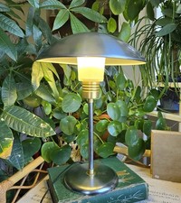 Vintage 1980s IKEA Ufo Lamp Art deco Bauhaus Style Brushed Aluminium Shade RARE
