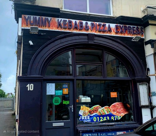Kebab and pizza - and,