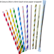 1000 paper straws - 6mm, x