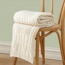 Cable Knit Throw Blanket
