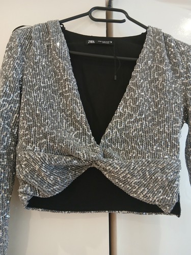 Zara silver sequin - zara,