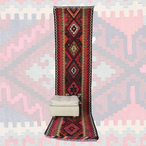 Vintage boho kilim runner - vintage,