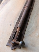 Vintage Galvanised Door Gate Shed Bolt Lock Heavy Duty 25"