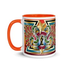 CLASSIC FAIRGROUND Artwork Mug ORANGE Funfair Ride Waltzer Skid Roundabout
