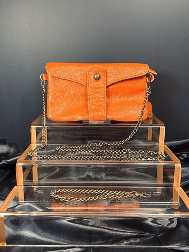 Boho orange genuine leather - orange,