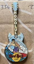 334. Hard Rock Cafe HONOLULU 16th Anniversary Guitar Pin -LTD ED of 2300-RARE!!
