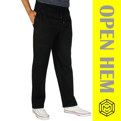 Mens fleece trousers open hem - fleece,