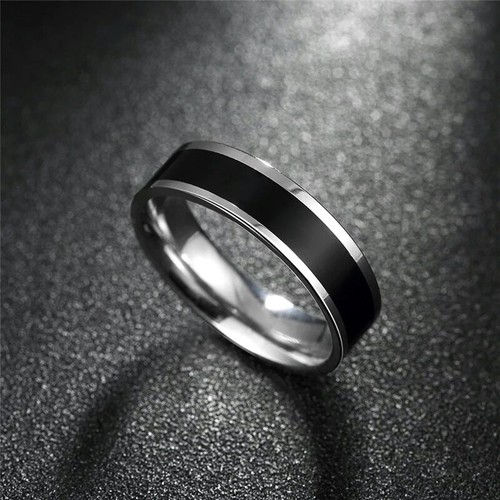 Mens 6mm stainless steel rings - mens,
