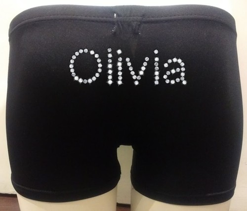 Personalised lycra black dance - lycra,