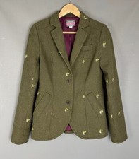 Sporting Rampant Jacket Green tweed Wool Blend Stag Riding blazer UK 10