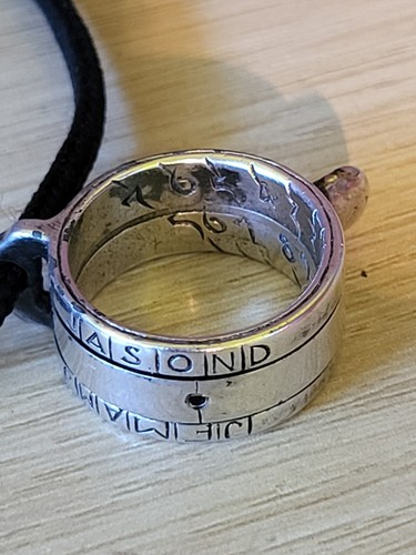 Vintage sundial peasant ring - sundial,