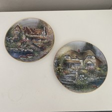 Franklin Mint Plates ‘Country Retrea’t & ‘cobblestone cottage’ Limited Edition