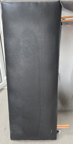 Black faux leather headboard
