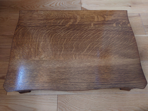 Empty oak cutlery box