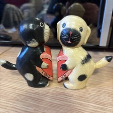 Vintage Cute Cat Dog I Love