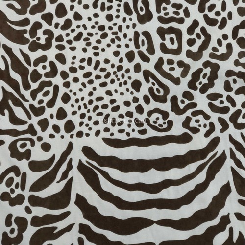 Safari brown velvet flock - brown,