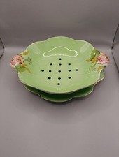 Royal Winton Green Tiger Lily Berry Bowl And Plate