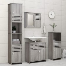 Bathroom Cabinet Basin Unit Vanity Storage Washroom Cupboard Laundry Room Rack