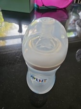 Philips Avent  9 oz Baby Bottle Complete w/ Cap/Lid, Ring, 2 Nipple - EUC
