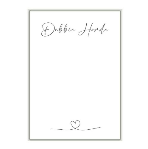 Personalised name notecards - name,
