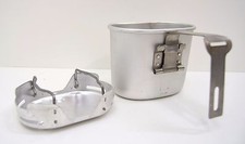 Belgian Army Cup + Stove Compact Lightweight Cook Stand + Mug Set Field Camping