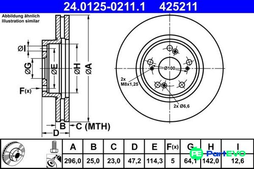 Ate brake disc - ate, x