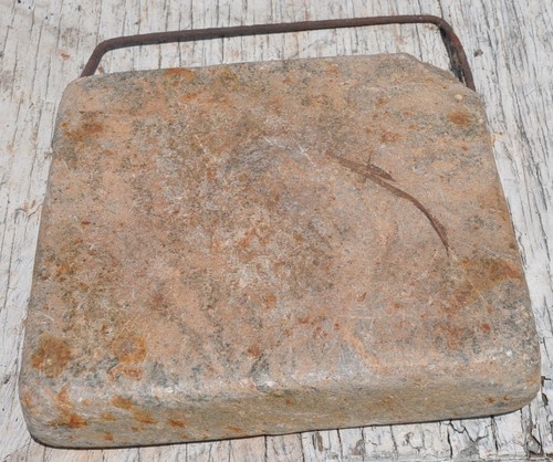 Antique soapstone foot warmer - antique,