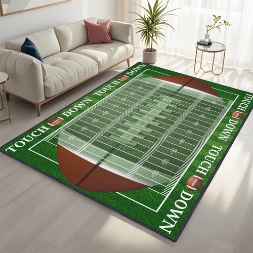 Football rug for bedroom - football,