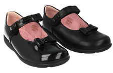Girls Startrite Black Leather
