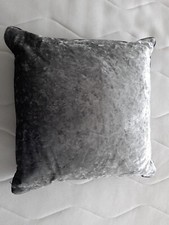 Next Crushed Velvet Cushion Silver/Navy