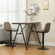 Bar Stools Set of 2, Swivel Height Adjustable Barstools with Back