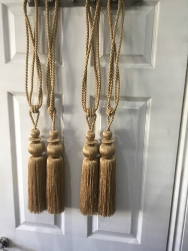 Gold curtain tie backs - gold, 4