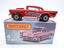 VINTAGE MATCHBOX SUPERFAST No.4g '57 CHEVY CHERRY BOMB IN ORIGINAL BOX 1982