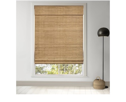 Cordless bamboo roman shades - bamboo,
