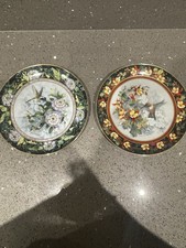 2 X FRANKLIN MINT HUMMING BIRD DECORATIVE PLATES-RUFOUS & WHITE-EARED
