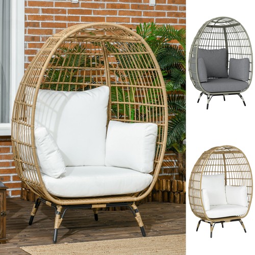 Round rattan egg - egg, w/