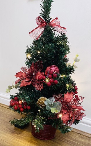 Led xmas tree with - 60, red